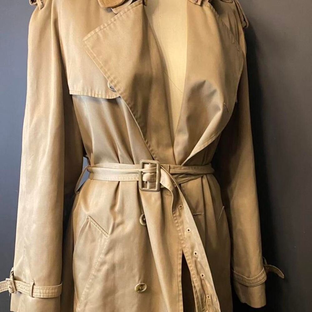1990's Vintage Macy's INC Unisex Trench Coat